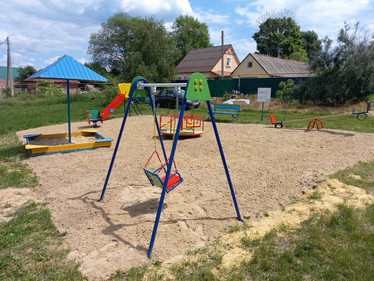 В селе Чуланово появилась новая, детская игровая площадка.